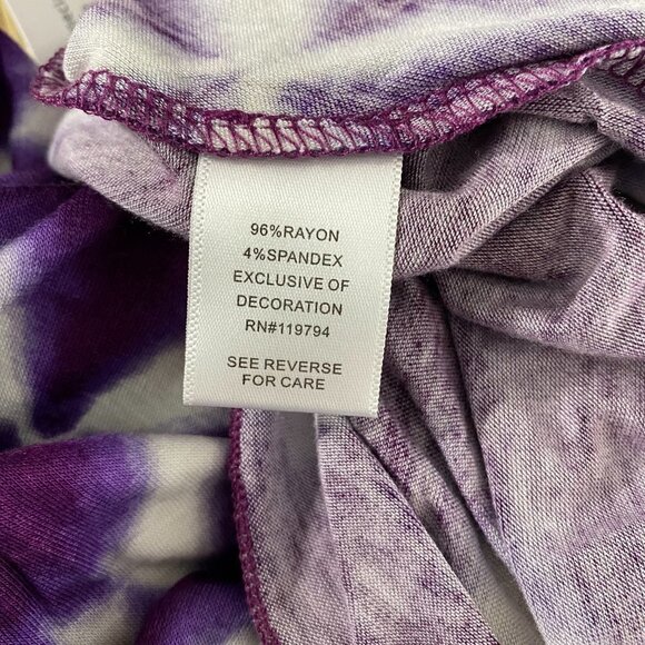 One‎ World Top Large Asymmetrical Multicolored Print Short Sleeve NWT TP-2026 - Picture 8 of 10